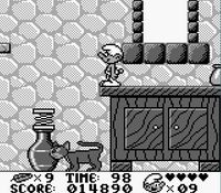 une photo d'Ã©cran de Les Schtroumpfs sur Nintendo Game Boy